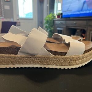 Madden Girl White Espadrille Sandals